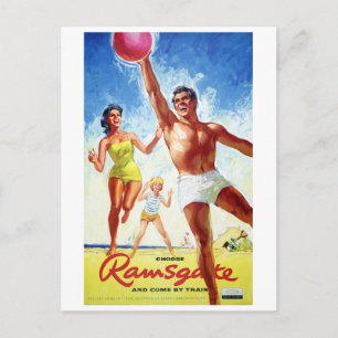 Cartão Postal Cartaz de Viagem Vintage Restaurado da Inglaterra 