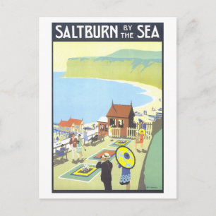 Cartão Postal Cartaz de Viagem Vintage Saltburn by the Sea Ingla