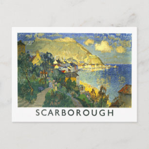 Cartão Postal Cartaz de Viagem Vintage Scarborough