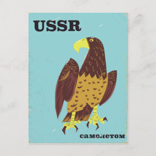 Cartão Postal Cartaz de viagem vintage USSR Eagle