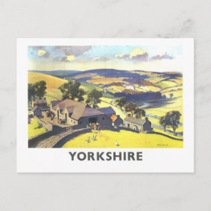 Cartão Postal Cartaz de Viagem Vintage Yorkshire