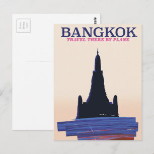 Cartão Postal Cartaz de viagem Wat Poh de Bangkok