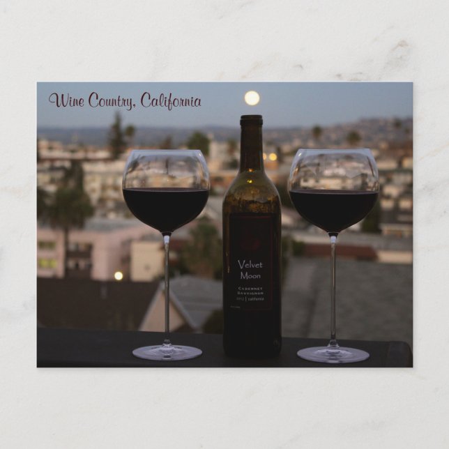 Cartão Postal Cartaz De Vinho Muito Bonito! (Frente)