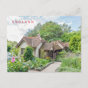 Cartão Postal Cartaz de vista de casa de algodão em inglês