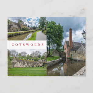 Cartão Postal Cartaz de vista de Cotswolds Bibury e Abate Inferi