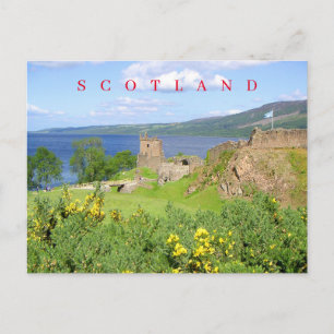Cartão Postal Cartaz de vista do Castelo de Scotland Urquhart
