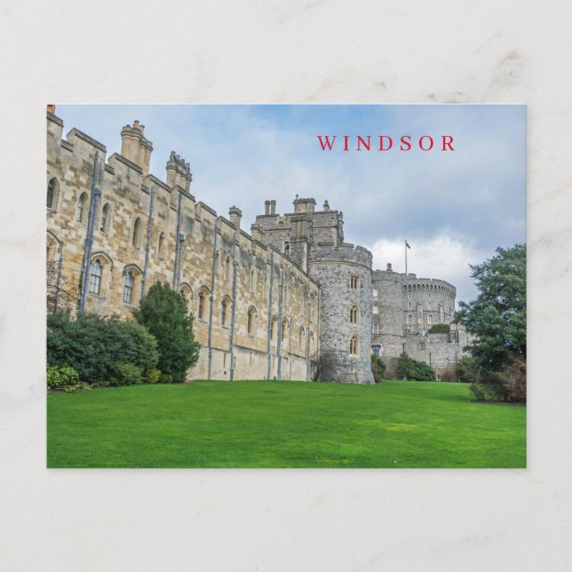 Cartão Postal Cartaz de vista do Castelo de Windsor (Frente)