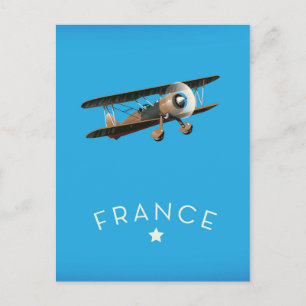 Cartão Postal Cartaz de voo vintage da França