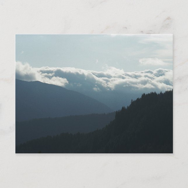 Cartão Postal Cartaz de Washington Perto de Falls Creek Falls (Frente)