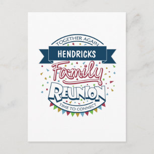 Cartão Postal Cartaz design de reunião de família