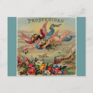 Cartão Postal Cartaz do Anjo da Prosperidade (prosperidade)