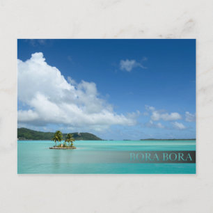 Cartão Postal Cartaz do bar da lagoa de Bora Bora