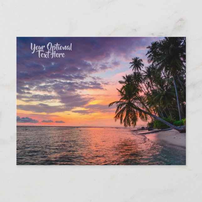 Cartão Postal Cartaz do Beach Sunset (Frente)