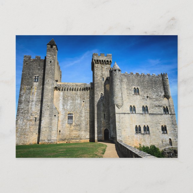 Cartão Postal Cartaz do castelo de Beynac medieval (Frente)