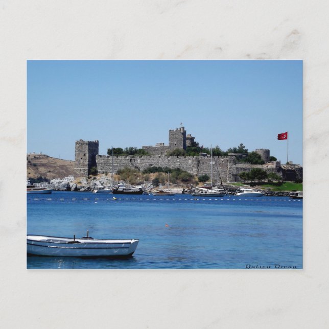 Cartão Postal Cartaz Do Castelo De Bodrum - Turquia (Frente)