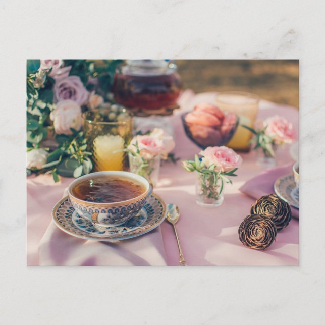 Cartão Postal Cartaz do chá Cartaz postal do pós-cruzamento (Frente)