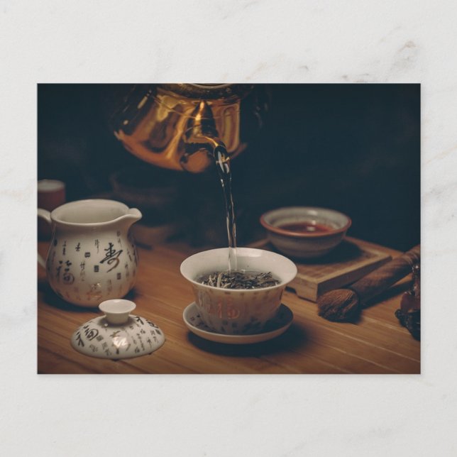 Cartão Postal Cartaz do chá Cartaz postal do pós-cruzamento (Frente)
