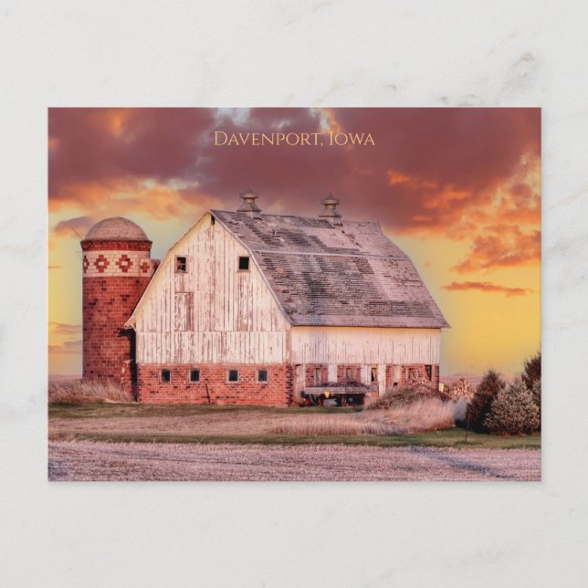 Cartão Postal Cartaz do Coração de Iowa (Frente)