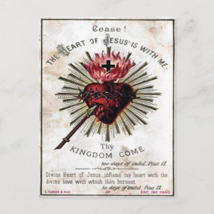 Cartão Postal Cartaz do Coração de Jesus