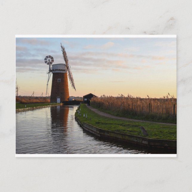 Cartão Postal Cartaz do dia de Horsey Norfolk Broads (Frente)
