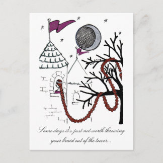 Cartão Postal Cartaz do Dia do Cabelo Muito Ruim de Rapunzel