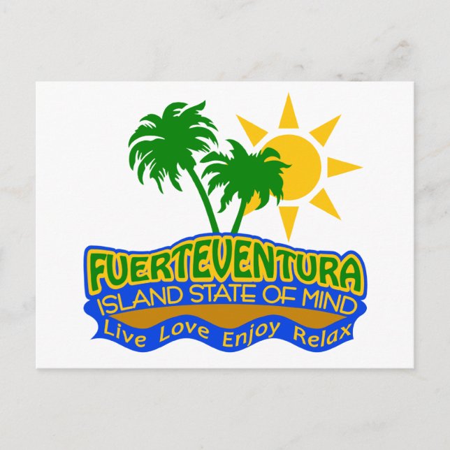 Cartão Postal Cartaz do estado da mente Fuerteventura (Frente)