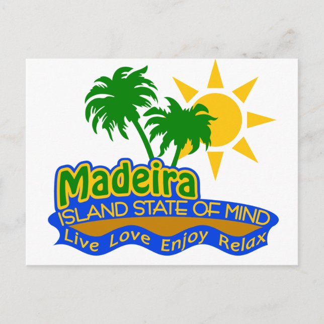 Cartão Postal Cartaz do Estado de espírito da Madeira (Frente)