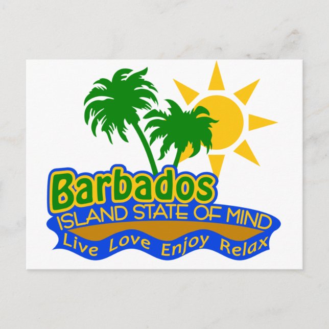 Cartão Postal Cartaz do estado de espírito de Barbados (Frente)