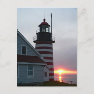 Cartão Postal Cartaz do farol do West Quoddy Head