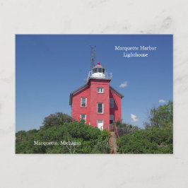 Cartão Postal Cartaz do Farol Marquette Harbor