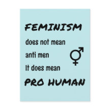 Cartaz do feminismo pró-slogan humano