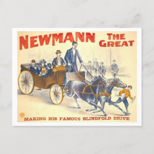 Cartão Postal Cartaz do Grande Dirigir às Cegas de Newmann