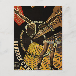 Cartão Postal Cartaz do Homem com uma Câmara