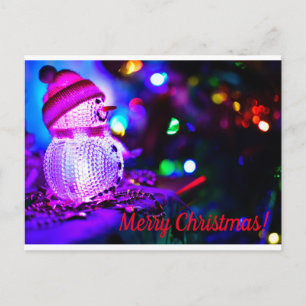 Cartão Postal Cartaz do Homem de Neve de natal Relâmpago