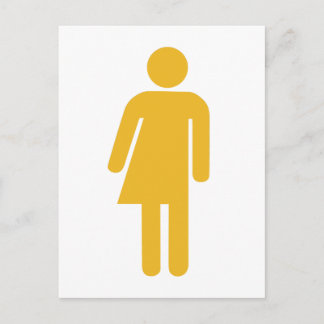 Cartão Postal Cartaz do ícone transgênero amarelo