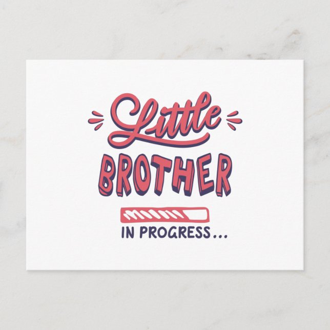 Cartão Postal Cartaz do irmãozinho em progresso (Frente)