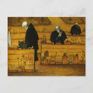 Cartão Postal Cartaz do Jardim da Morte de Simberg