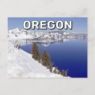 Cartão Postal Cartaz Do Lago Crater Em Oregon