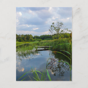 Cartão Postal Cartaz do Lago de Paisagem Natural Belarus