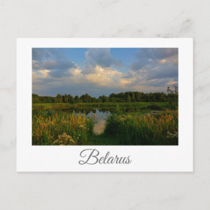 Cartão Postal Cartaz do Lago de Paisagem Natural Belarus