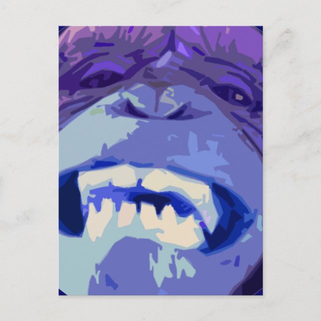 Cartão Postal Cartaz do macaco Chimp Feliz (Frente)