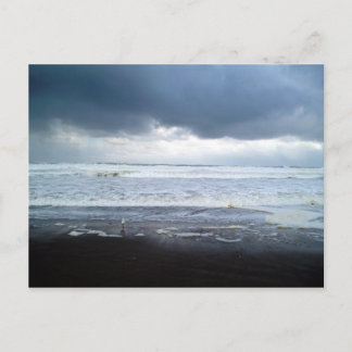 Cartão Postal Cartaz do Mar de Roil em Agate Beach, Oregon