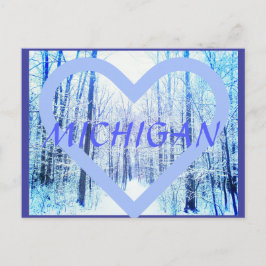 Cartão Postal Cartaz do Michigan Winter Woodland
