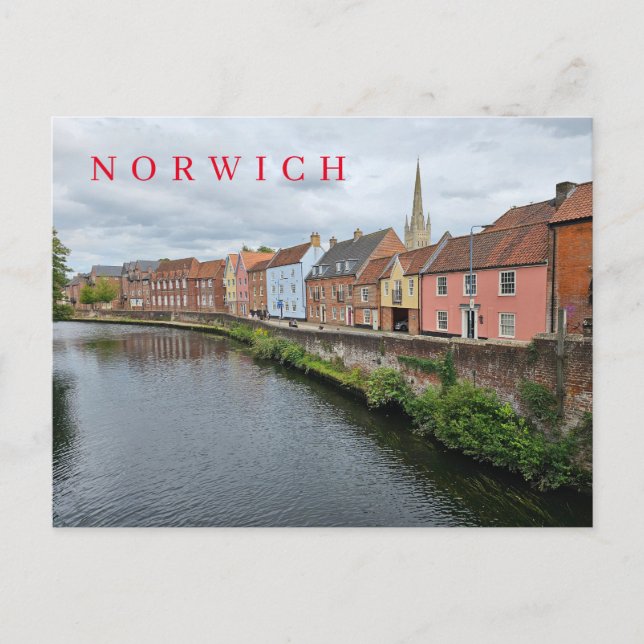 Cartão Postal Cartaz do modo de visão do rio Norwich (Frente)