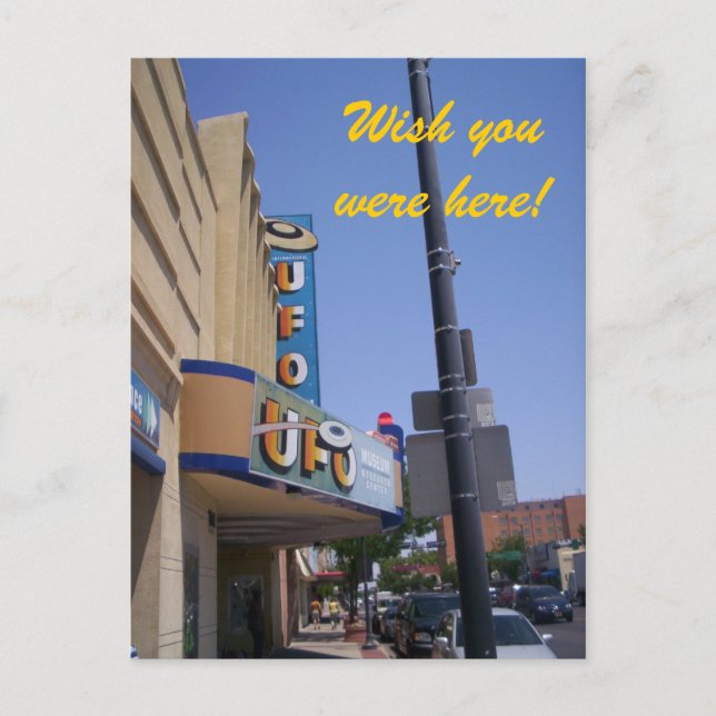 Cartão Postal Cartaz do Museu OVNI de Roswell (Frente)