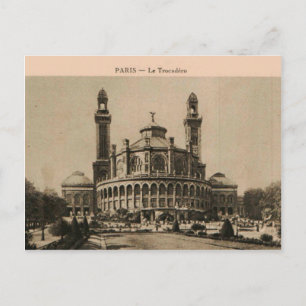 Cartão Postal Cartaz do Palácio de Trocadero em Paris, por volt
