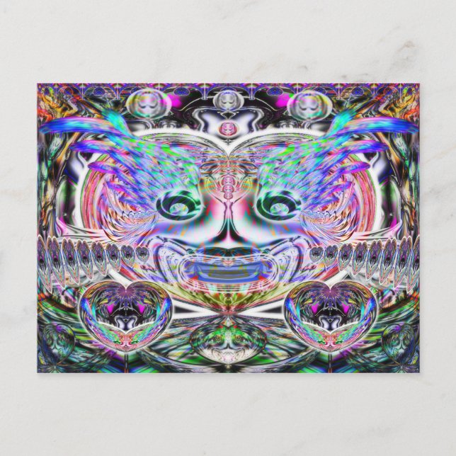 Cartão Postal Cartaz do Palhaço do Mardi Gras (Frente)