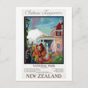 Cartão Postal Cartaz do Parque Nacional Chateau Tongariro Nova Z