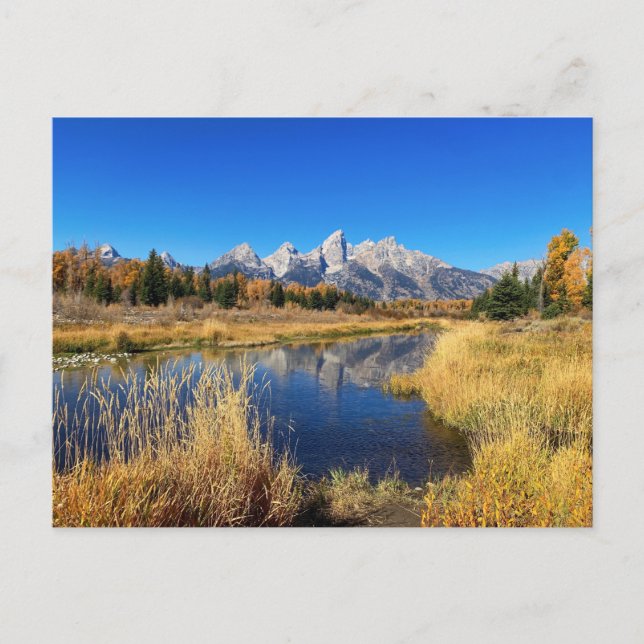 Cartão Postal Cartaz do Parque Nacional do Grande Tetons Incríve (Frente)