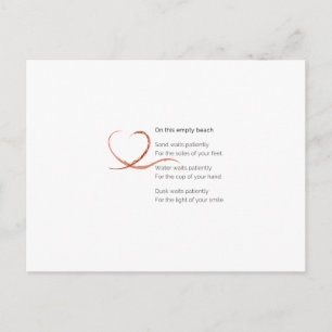 Cartão Postal Cartaz do Poema de Amor